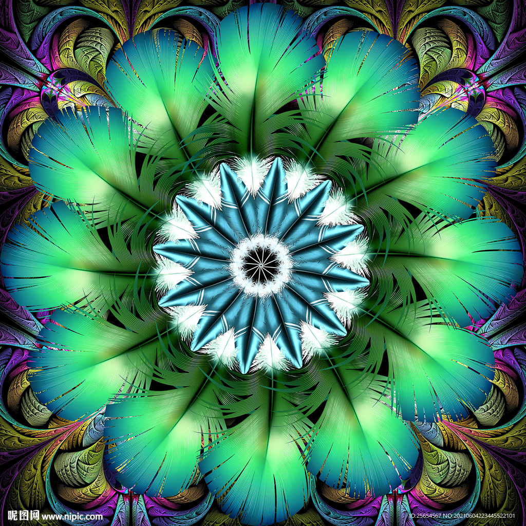 现代抽象花纹 天顶地画