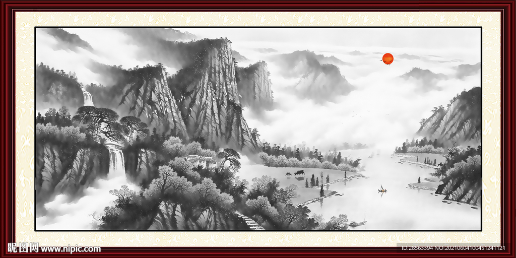 水墨山水画
