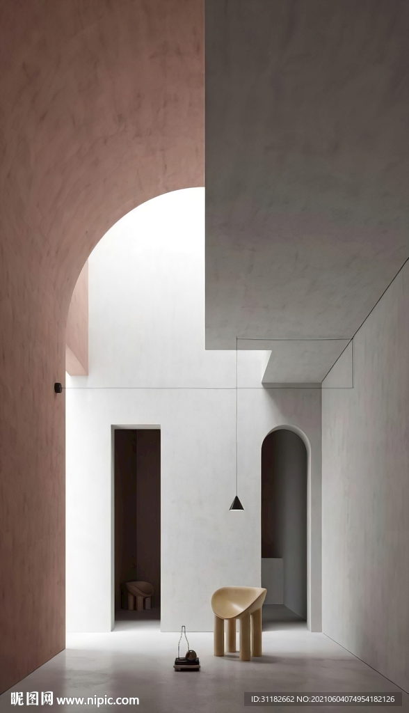 莫兰迪建筑玄关