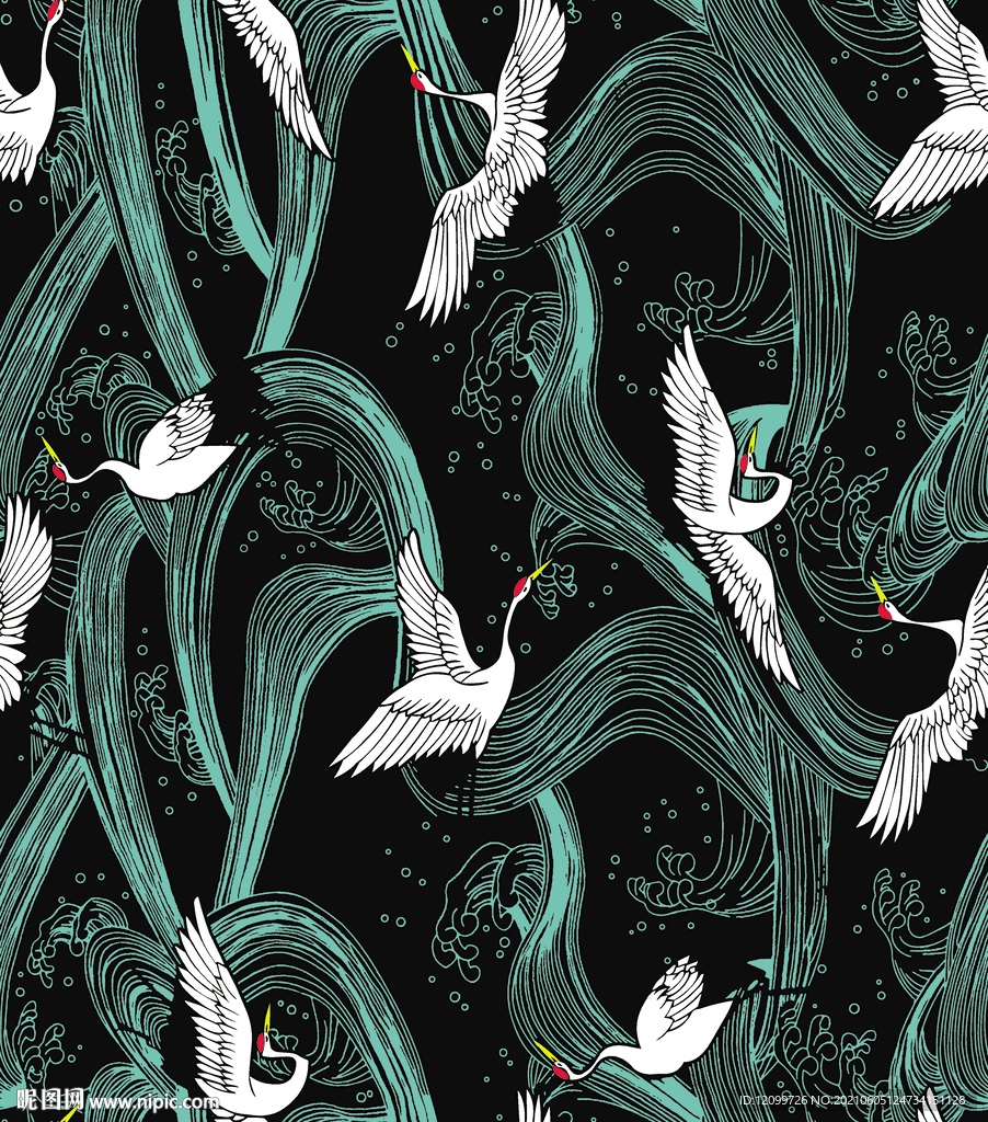 高清大牌天鹅数码印花