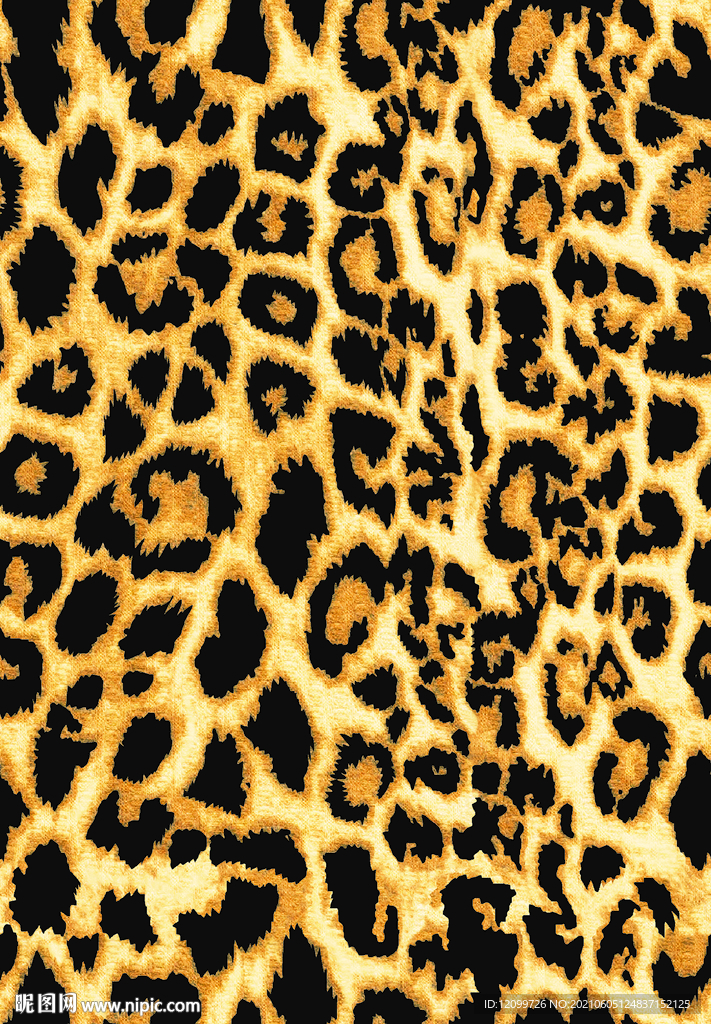 大牌数码印花豹纹