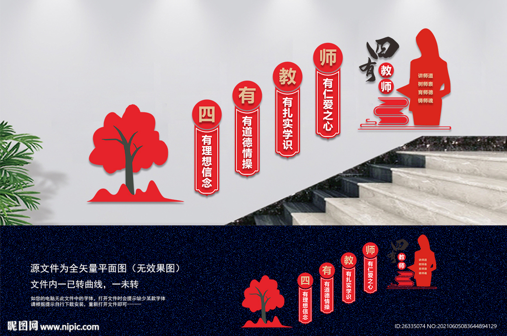 四有教师楼梯文化