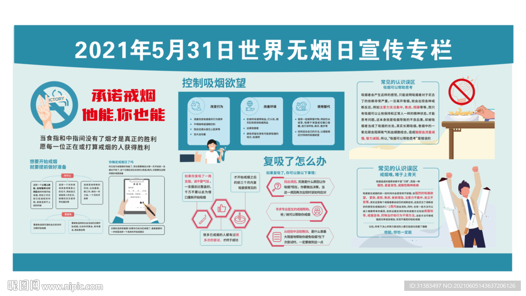 世界无烟日宣传展板