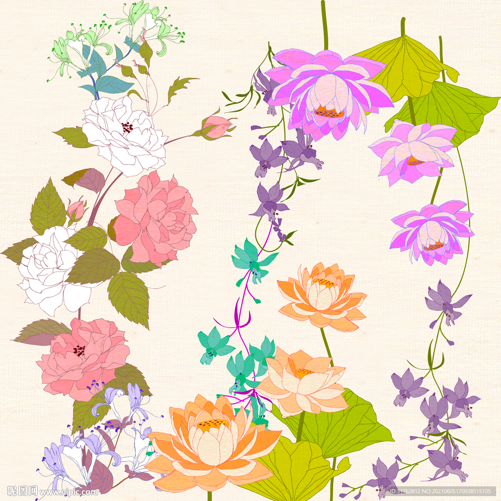 连衣裙印花