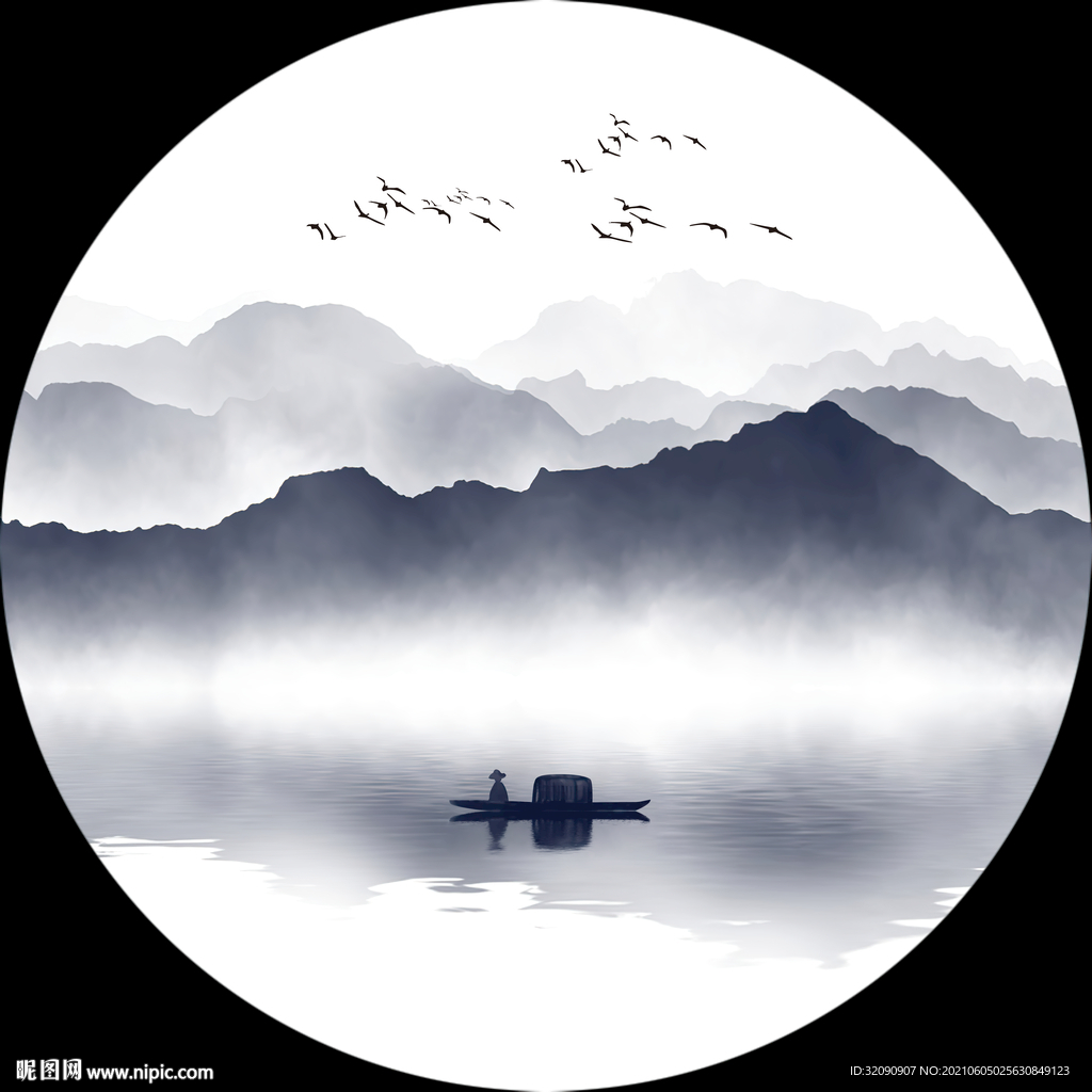 禅意山水装饰画