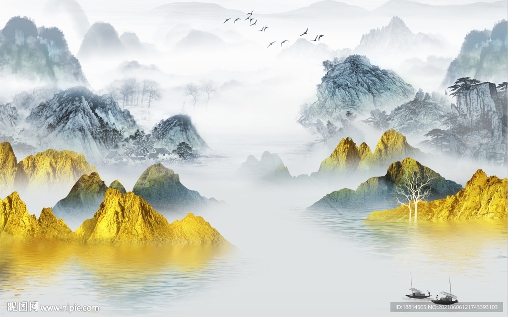 金山新中式背景墙