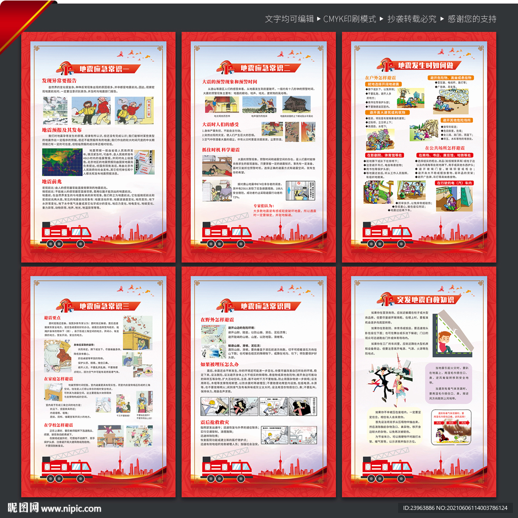 地震安全知识展板