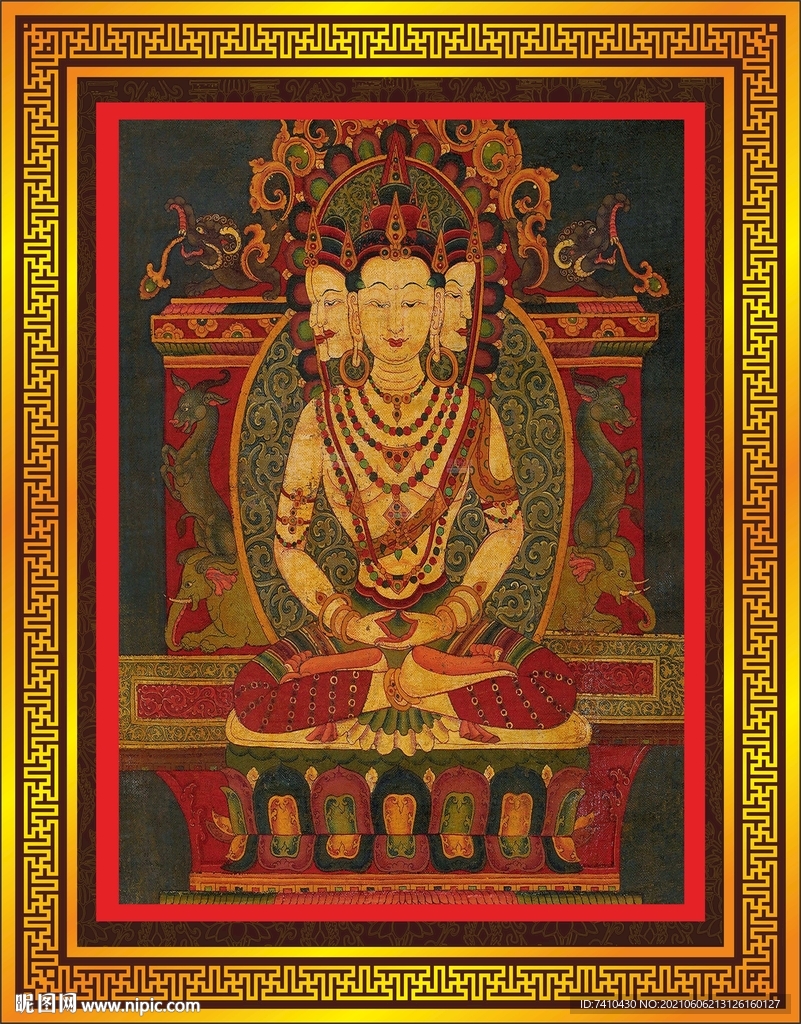大日如来唐卡