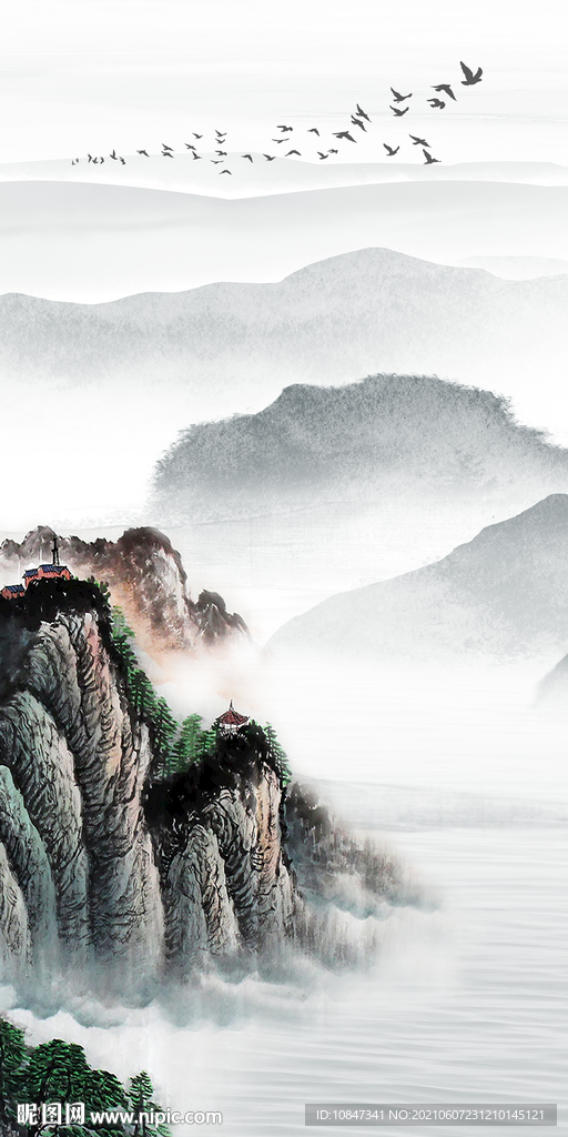 最新玄关无框画 TIF分层图