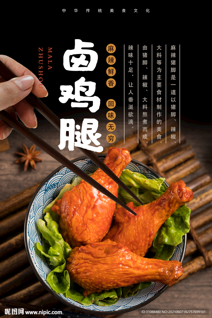 卤鸡腿海报
