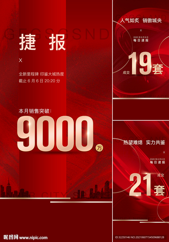 业绩海报