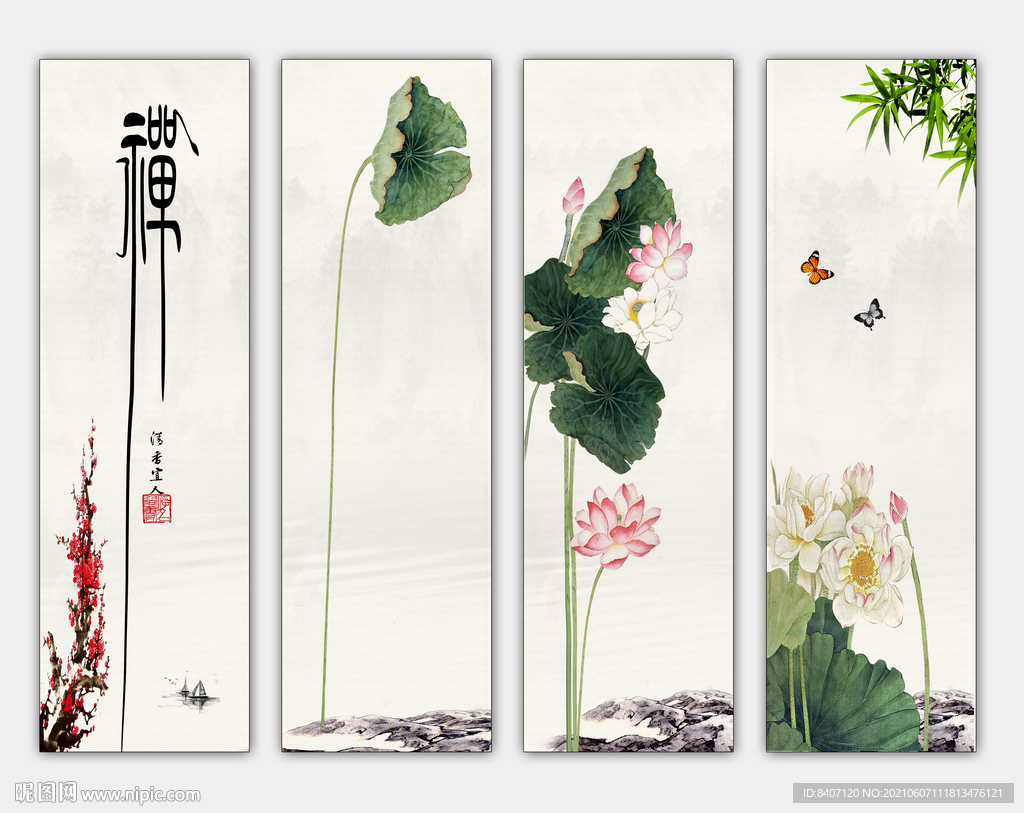 禅意荷花