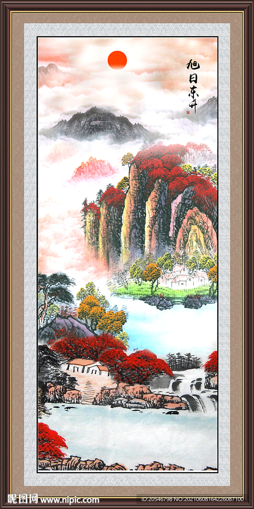 竖幅国画