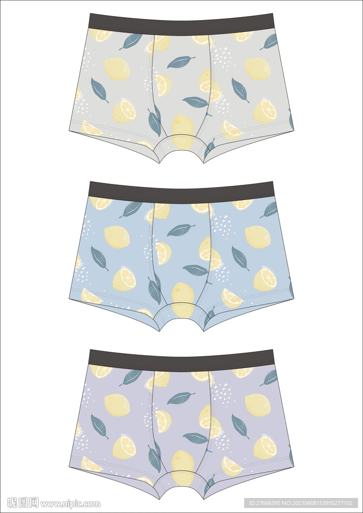 柠檬图案设计内裤
