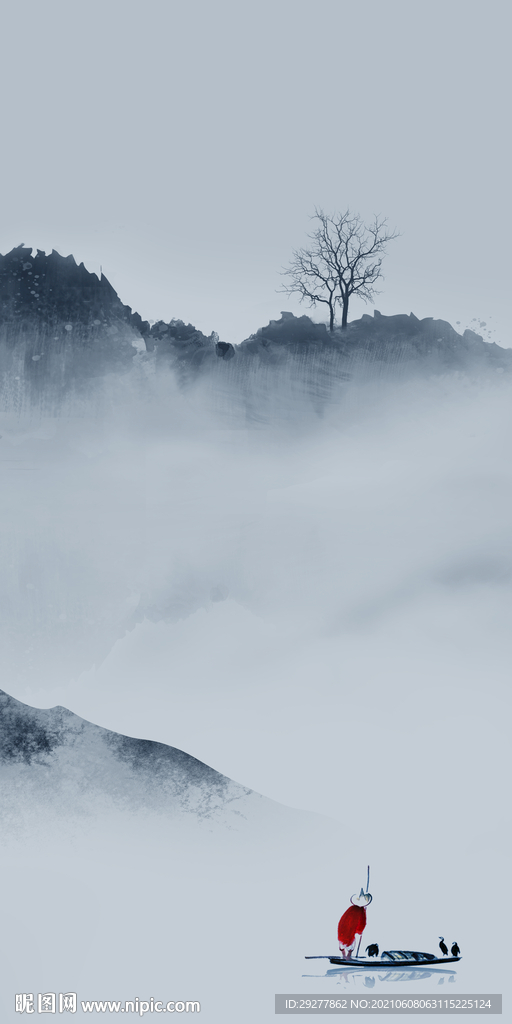 简约 山水玄关画 TIF分层图