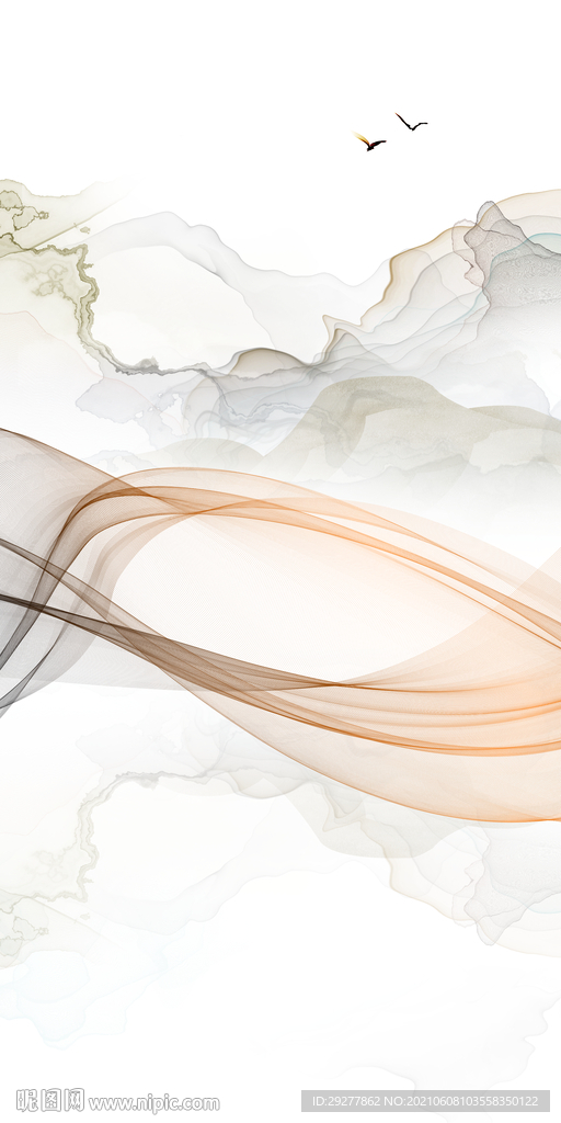 新中式玄关山水 分层TIF文件