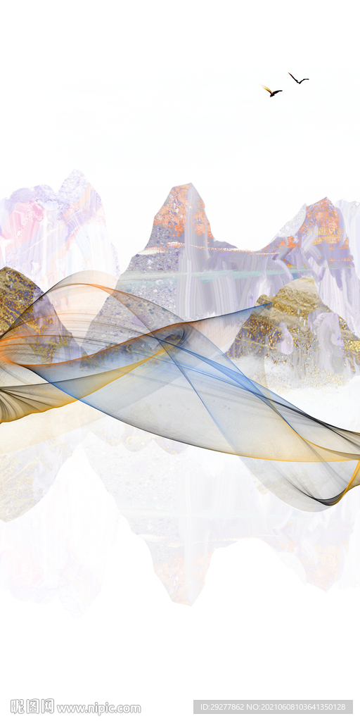 爆款玄关山水 分层TIF文件