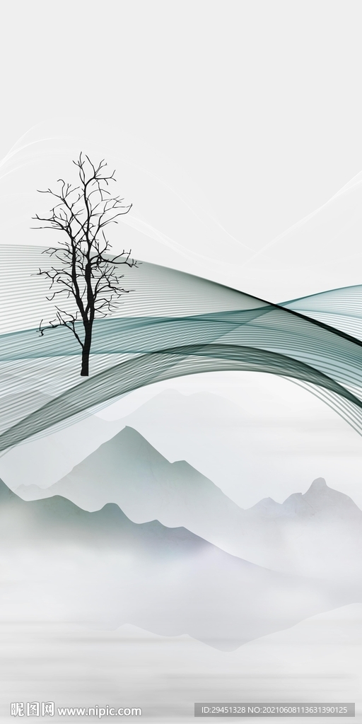 意境 山水新玄关 TIF分层画