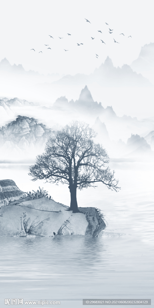 简约 玄关画风景画 TIF分层