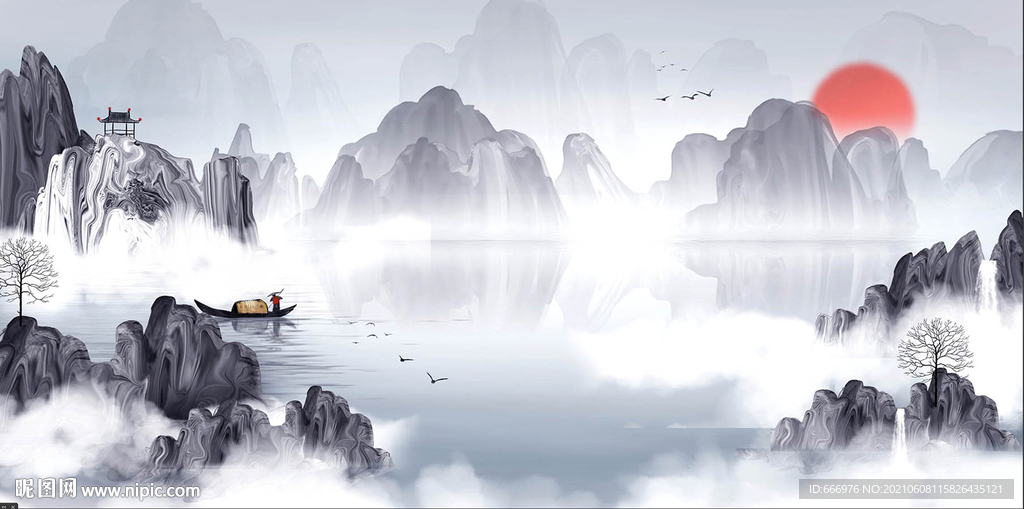 新中式山水画