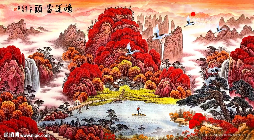 鸿运当头装饰画