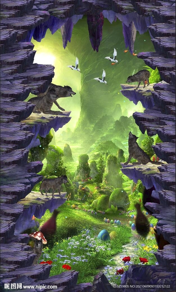 3d地贴 仙境