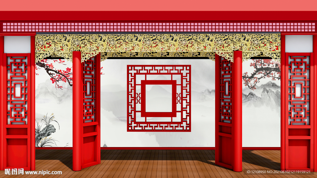 中式屏风戏曲