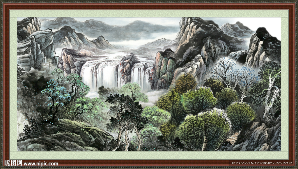 中堂画风景 