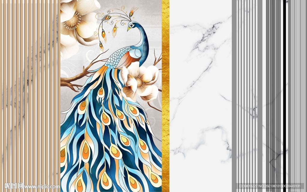 新中式现代电视背景墙