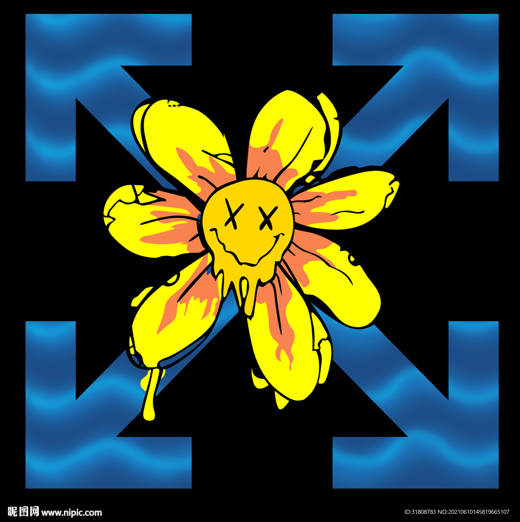 手绘雏菊创意图案