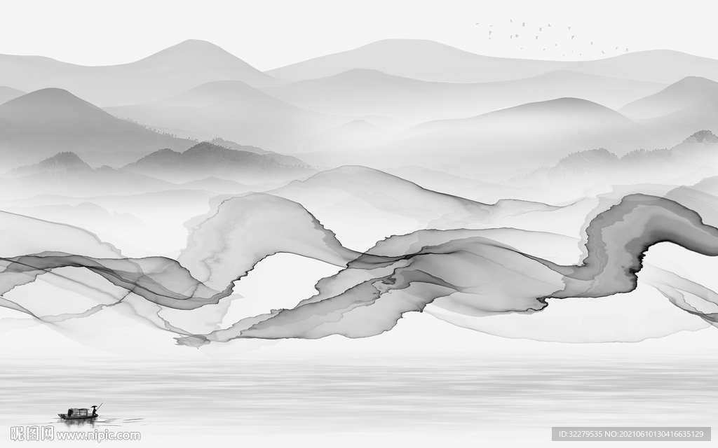 高清大气山水 分层TIF文件