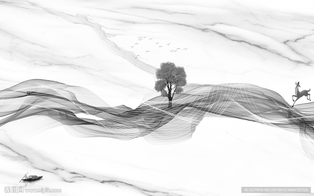 线条大气爵士白分层TIF文件