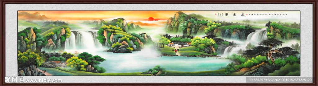 聚宝盆国画