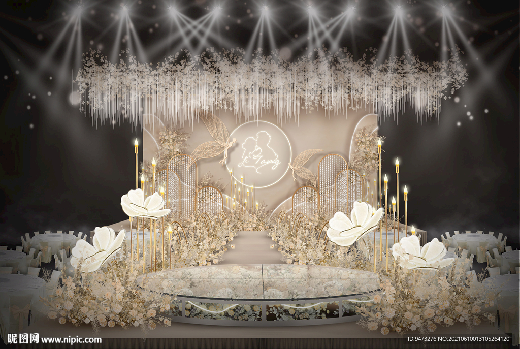 香槟色婚礼仪式区