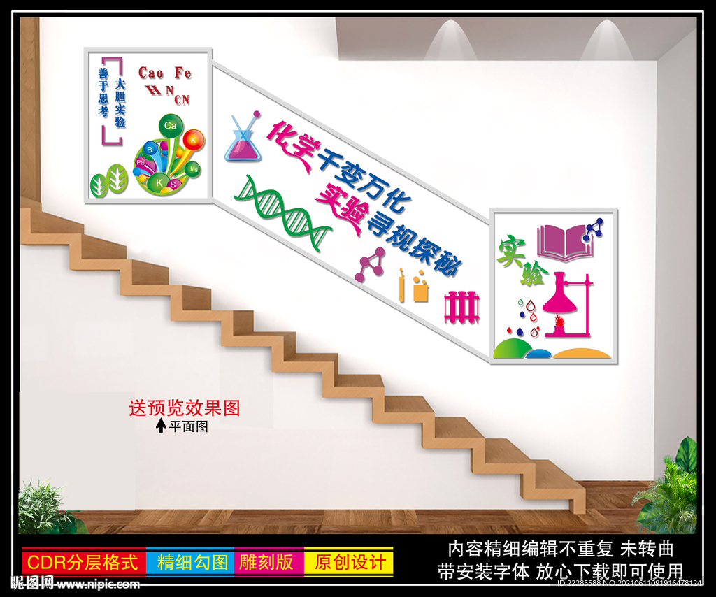 物理楼梯文化墙