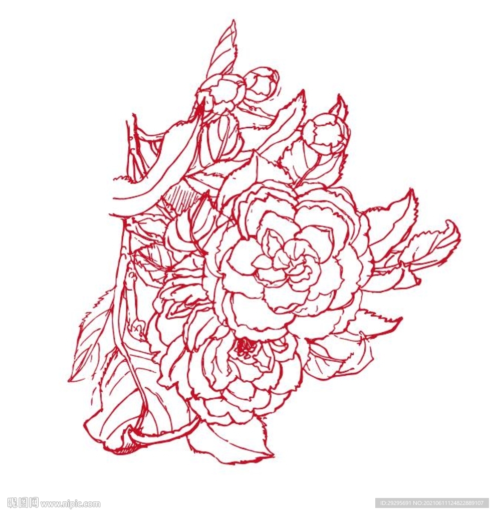 图案 花纹 矢量 线描 手绘 