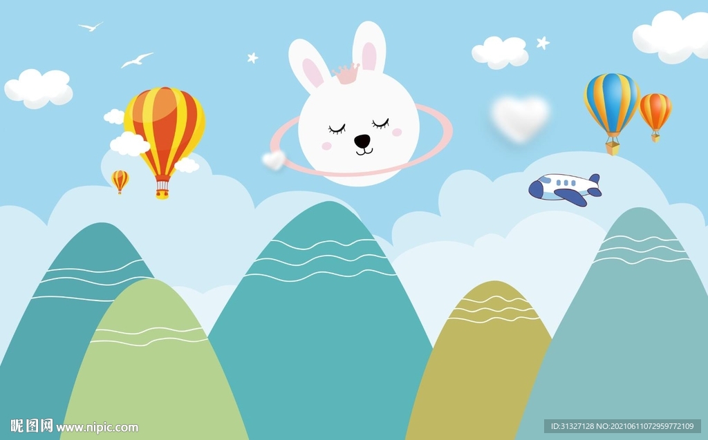 儿童房家居背景墙