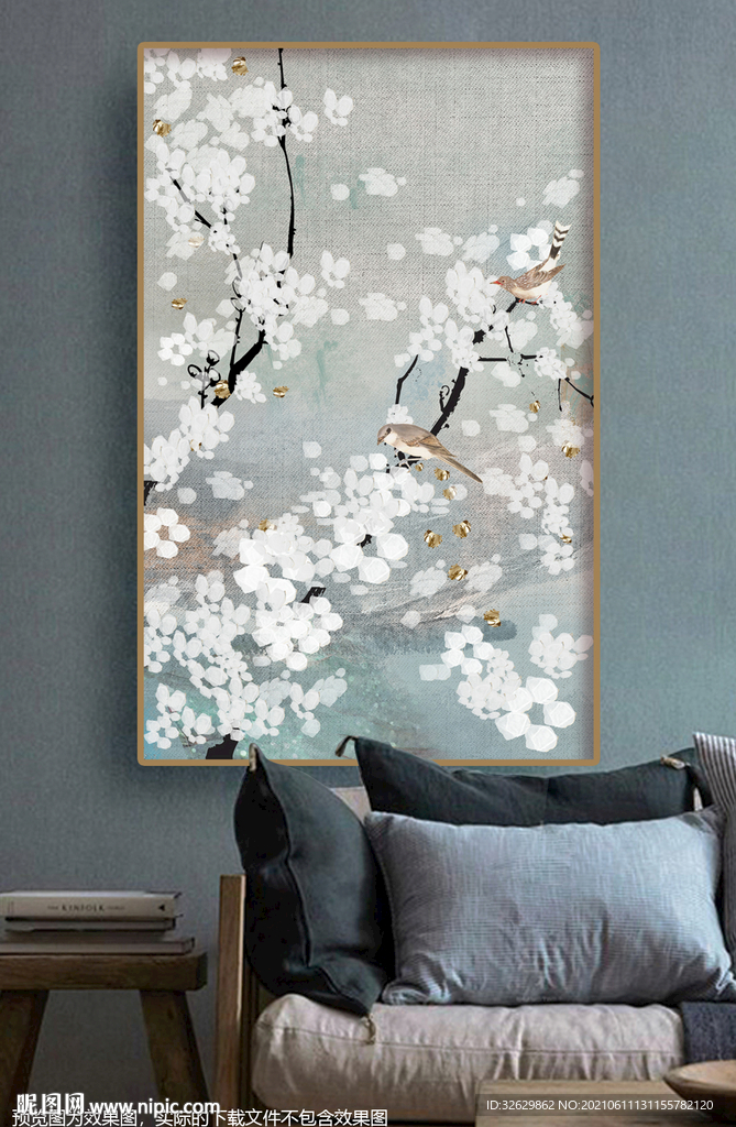 现代装饰画梅花花鸟装饰画