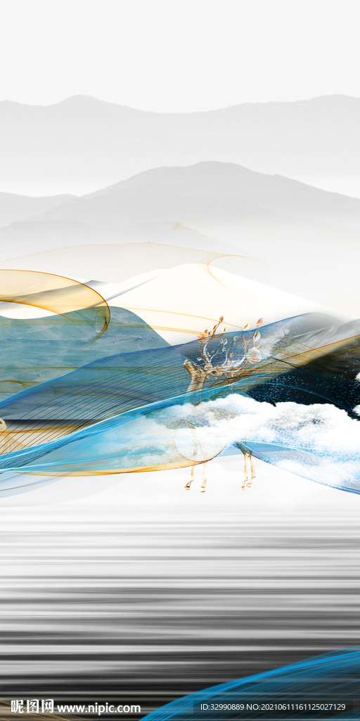 高档 新玄关大气画 