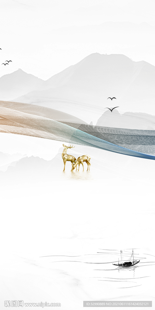 人气新山水画 文件分层 