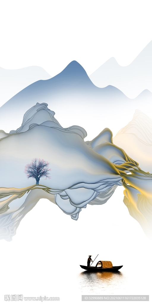 高端中式玄关画TIF分层