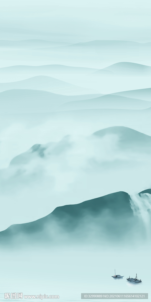 高档别墅山水画