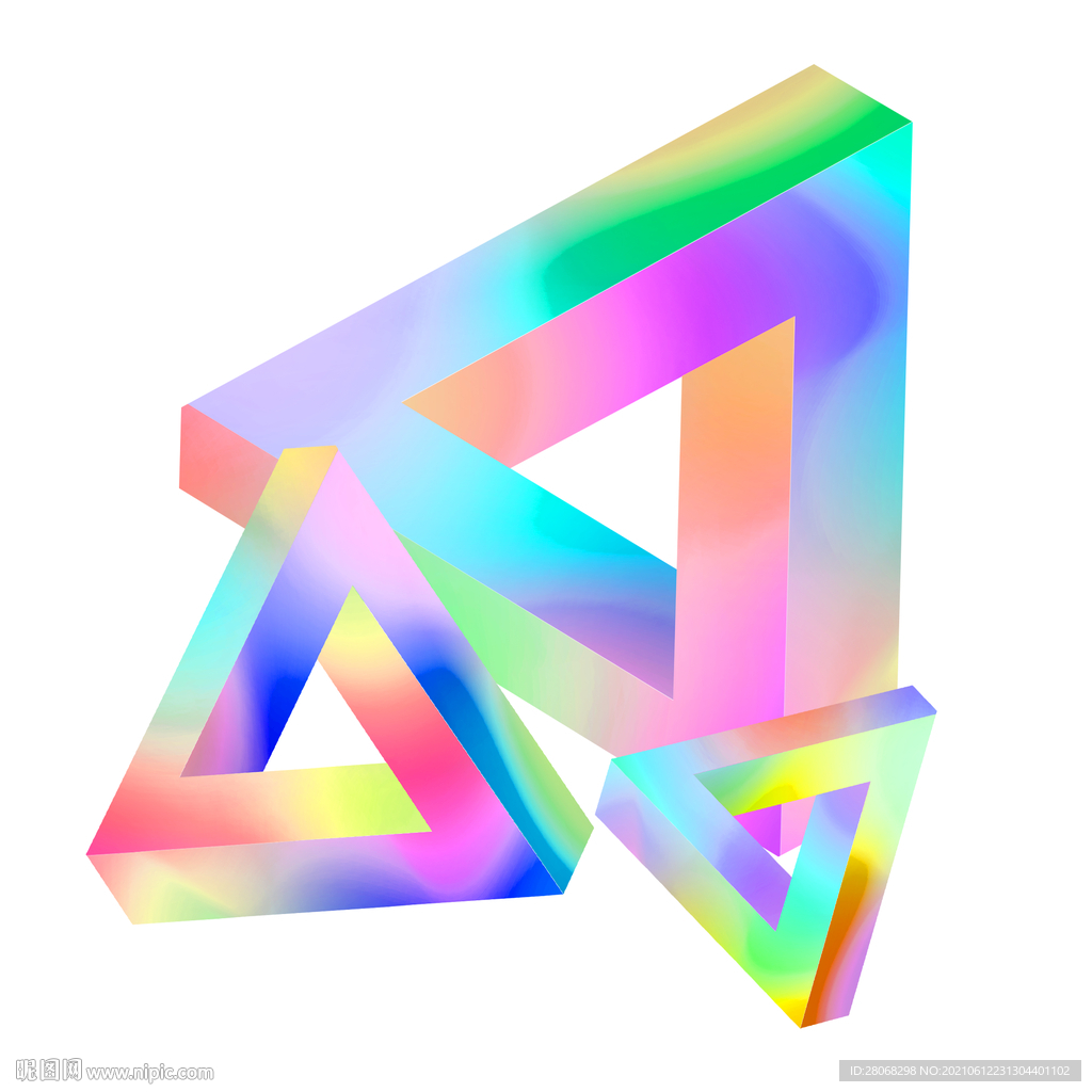 三角形装饰渐变元素
