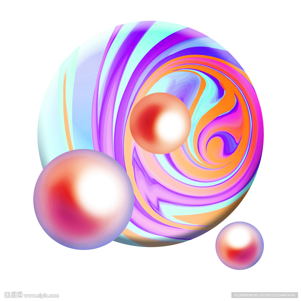 卡通装饰渐变漂浮元素