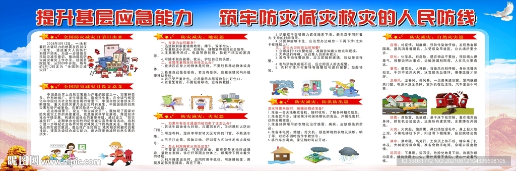 防灾救灾展板