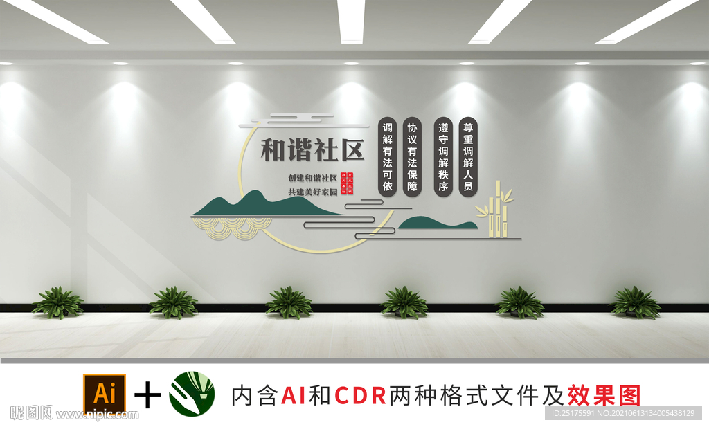 和谐社区文化墙