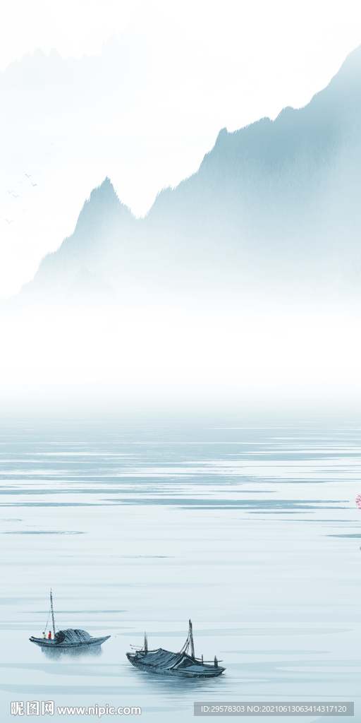 别墅中式高雅山水 tif分层