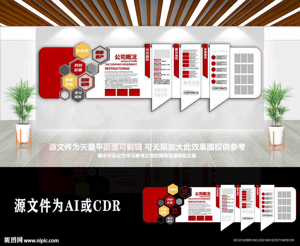 红色企业历程简介文化墙