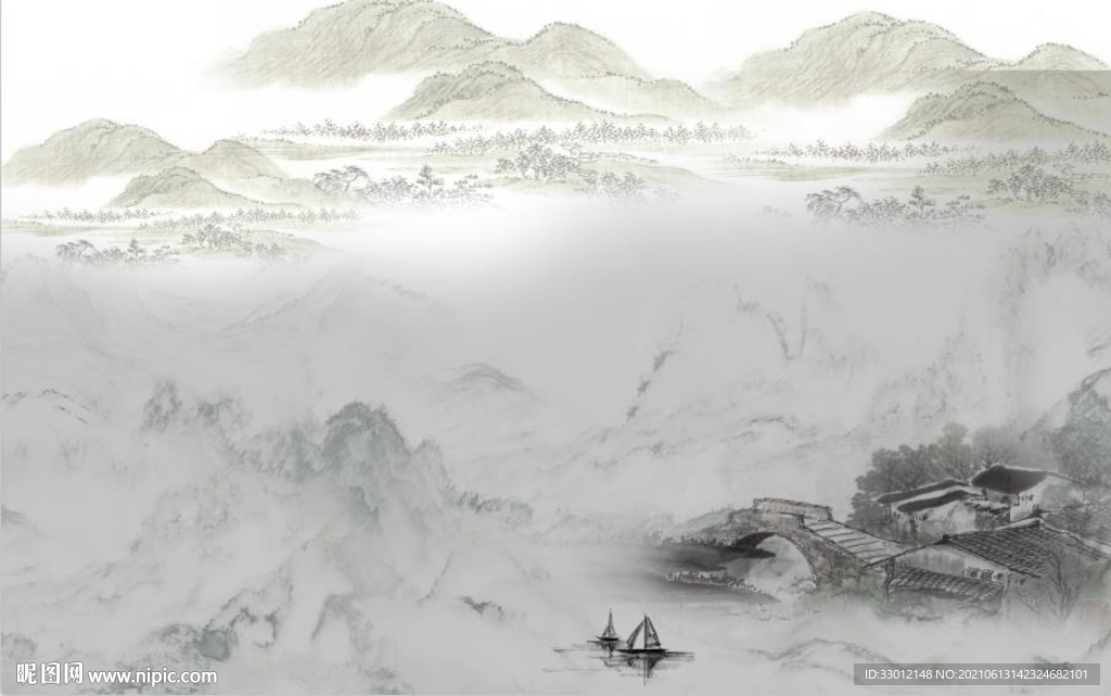 新中式背景墙
