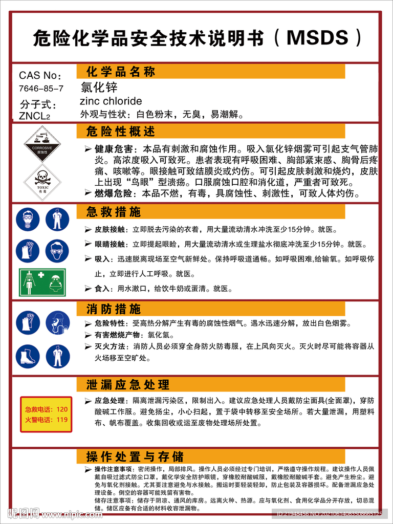 危险化学品安全技术说明书